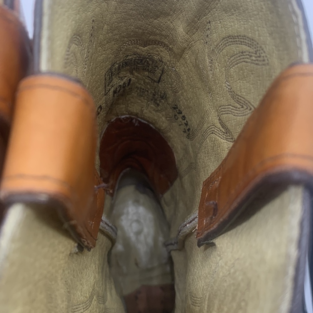 Texas Imperial vintage Leather Cowboy Boots M241 Sz 8.5. COW3076 - Picture 9 of 14